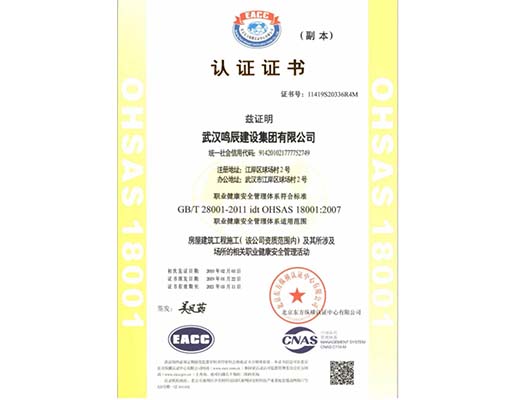  武漢iso9001認(rèn)證案例
